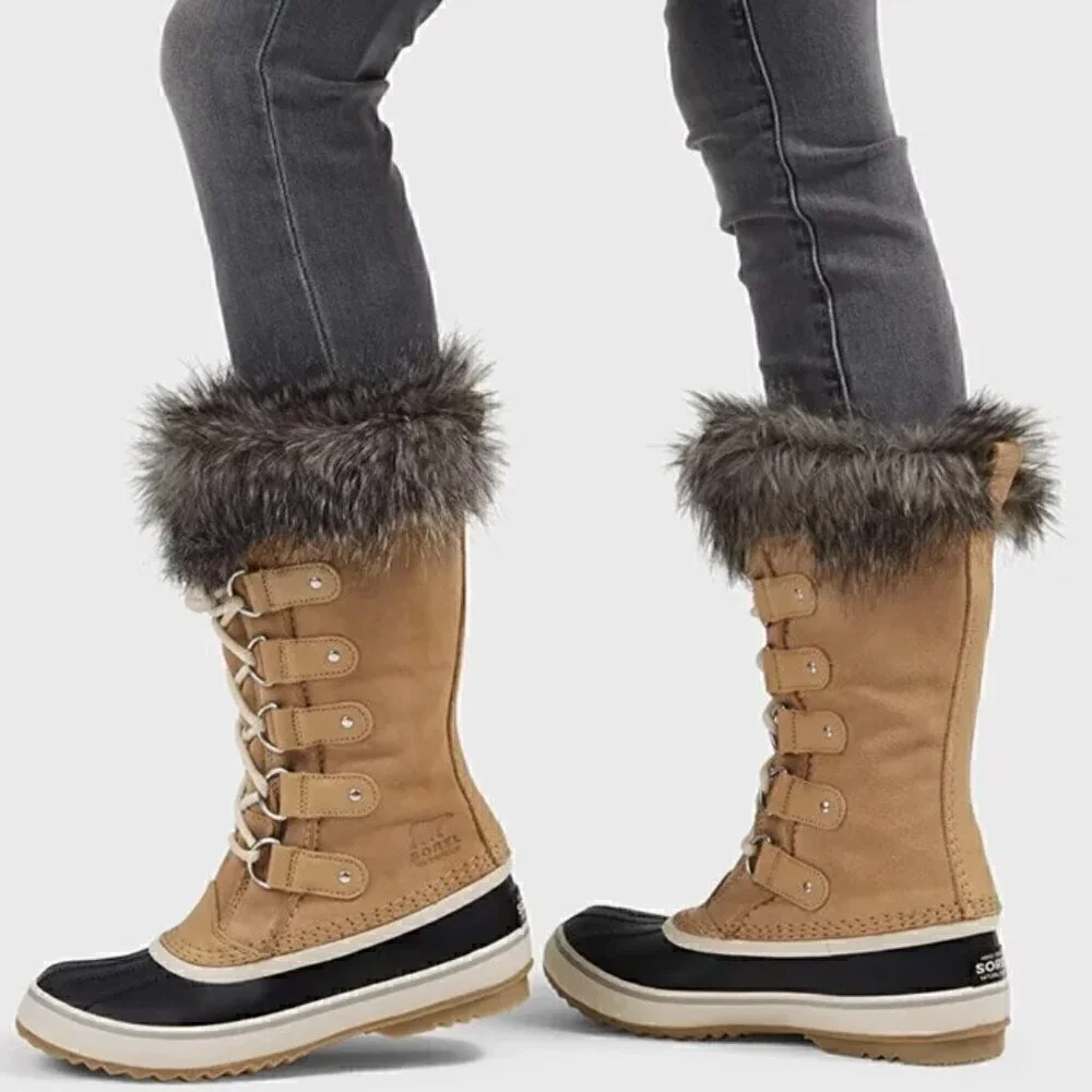 Sorel Women's Joan of Arctic Faux Fur Waterproof Snow Boot in Honest Beige NWT